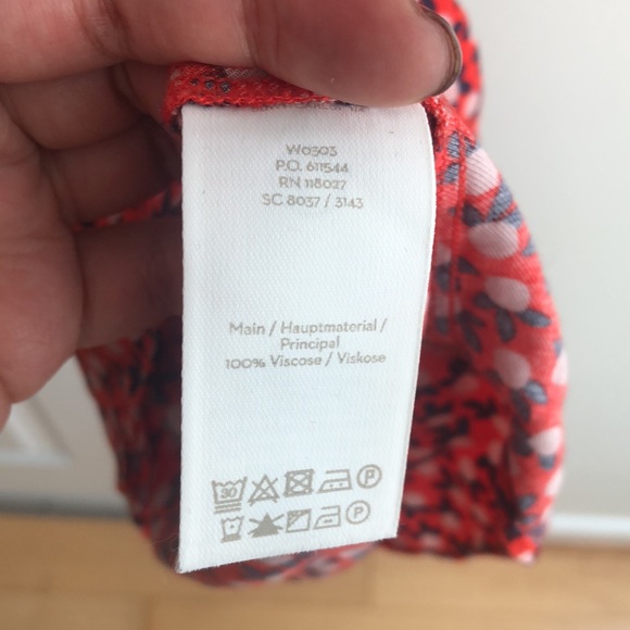 Boden Vanessa Viscose Swing dress in red abstract floral print Sz 14 - Picture 6 of 6